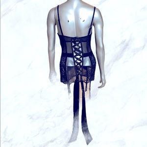 Victoria’s Secret Purple & Black Garter Teddy NEW